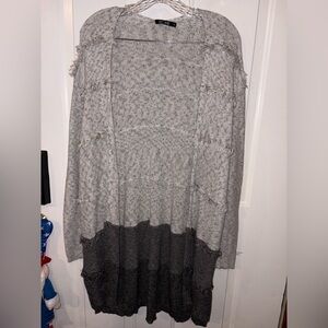 NIC+ZOE Two-Tone Gray Cardigan